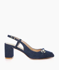 Hot Crest - Navy Heels