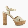 Best Sale Jealous - Gold Block Heeled Sandals