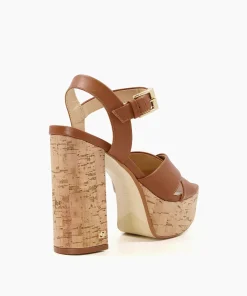 Shop Jealous - Tan Block Heeled Sandals