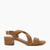 New Jerri - Camel Block Heeled Sandals