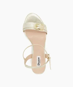 Sale Jessie - Gold Block Heeled Sandals