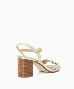 Sale Jessie - Gold Block Heeled Sandals