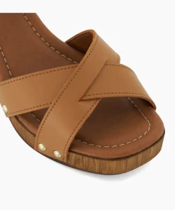 Cheap Judie - Tan Block Heeled Sandals