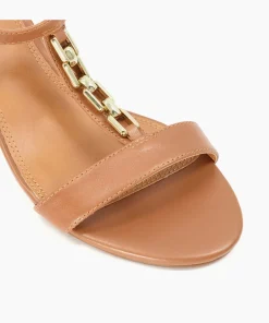 Sale Just - Tan Block Heeled Sandals