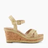 Clearance Kelisa - Beige Wedge Sandals