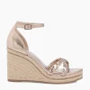 Cheap Khai - Rose Gold Wedge Sandals