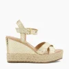 Fashion Kind - Gold Wedge Sandals