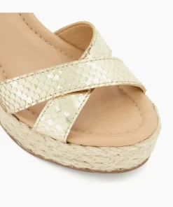 Fashion Kind - Gold Wedge Sandals
