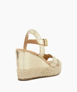 Fashion Kind - Gold Wedge Sandals