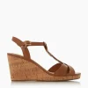 Online Koala - Tan Wedge Sandals