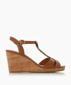 Online Koala - Tan Wedge Sandals