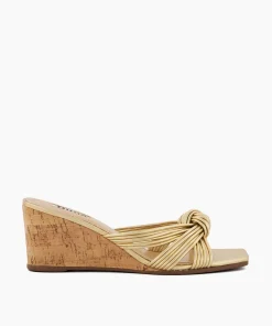 Cheap Kope - Gold Wedge Sandals