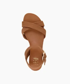 Discount Landie - Camel Wide Fit Sandals