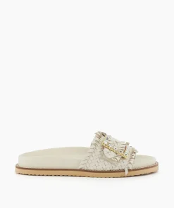 Hot Leileh - Ecru Flat Sandals