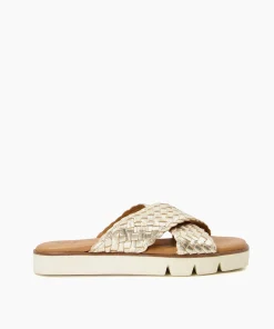 Sale Lexey - Gold Flat Sandals