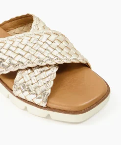 Sale Lexey - Gold Flat Sandals