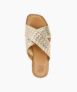 Sale Lexey - Gold Flat Sandals