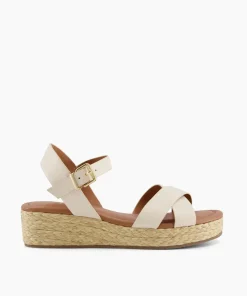Store Linnie - Ecru Wedge Sandals