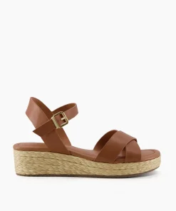 Discount Linnie - Tan Wide Fit Sandals