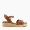 New Linnie - Tan Wedge Sandals