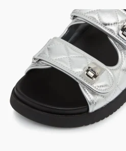 Flash Sale Lockstockk - Silver Flat Sandals