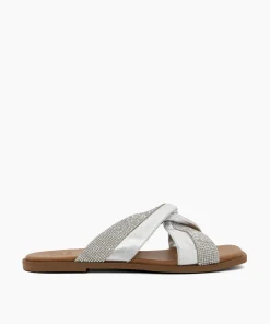 Hot Lossey - Silver Flat Sandals