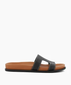 Sale Loupa - Black Flat Sandals