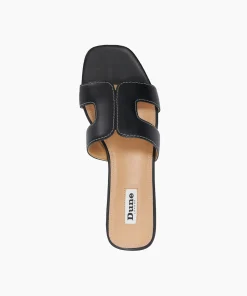 Sale Loupe - Black Flat Sandals