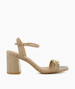 Shop Manual - Taupe Block Heeled Sandals