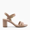Clearance Merisa - Nude Block Heeled Sandals