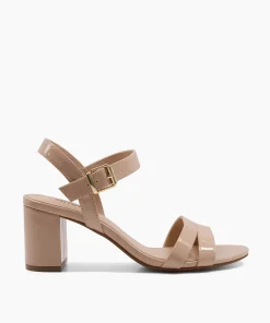 Clearance Merisa - Nude Block Heeled Sandals