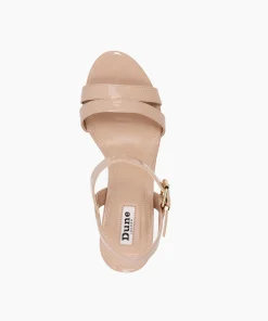 Clearance Merisa - Nude Block Heeled Sandals