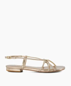 Outlet Norella - Gold Flat Sandals