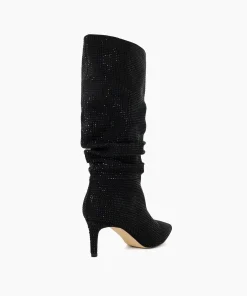 Cheap Slouch - Black Knee High Boots